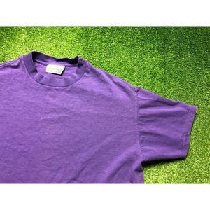 Vintage 90s Jacques Moret Ultra Men's Single Stitch Blank Tee Large Purple USA